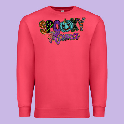 Spooky Mama Premium Sweatshirt Designed By Sublimationcraftshop