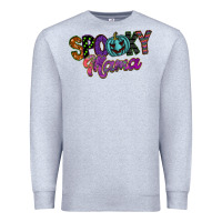 Heather Grey spooky mama Premium Sweatshirt - SublimationCraftShop