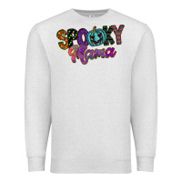 Oatmeal Heather spooky mama Premium Sweatshirt - SublimationCraftShop