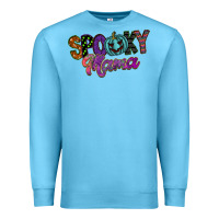 Ocean Blue spooky mama Premium Sweatshirt - SublimationCraftShop