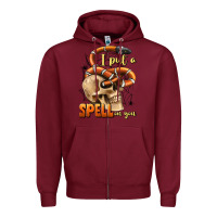 Burgundy i put a spell on you Zipper Hoodie - BundleAndBundleShop