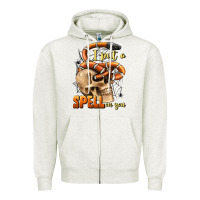 Oatmeal Heather i put a spell on you Zipper Hoodie - BundleAndBundleShop