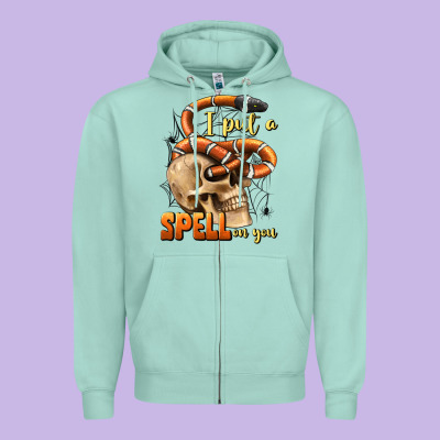 I Put A Spell On You Zipper Hoodie Designed By Bundleandbundleshop