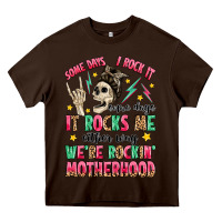 Chocolate Brown some days i rock it some days it rocks me Heavy Core Tee - MaliasSmallBusiness