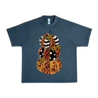 Midnight Navy leopard pumpkin polka dot sunflower Urban Heavy Tee - JahusDesignShop