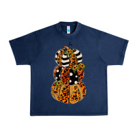 Navy leopard pumpkin polka dot sunflower Urban Heavy Tee - JahusDesignShop