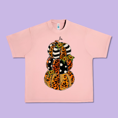 Leopard Pumpkin Polka Dot Sunflower Urban Heavy Tee Designed By Jahusdesignshop
