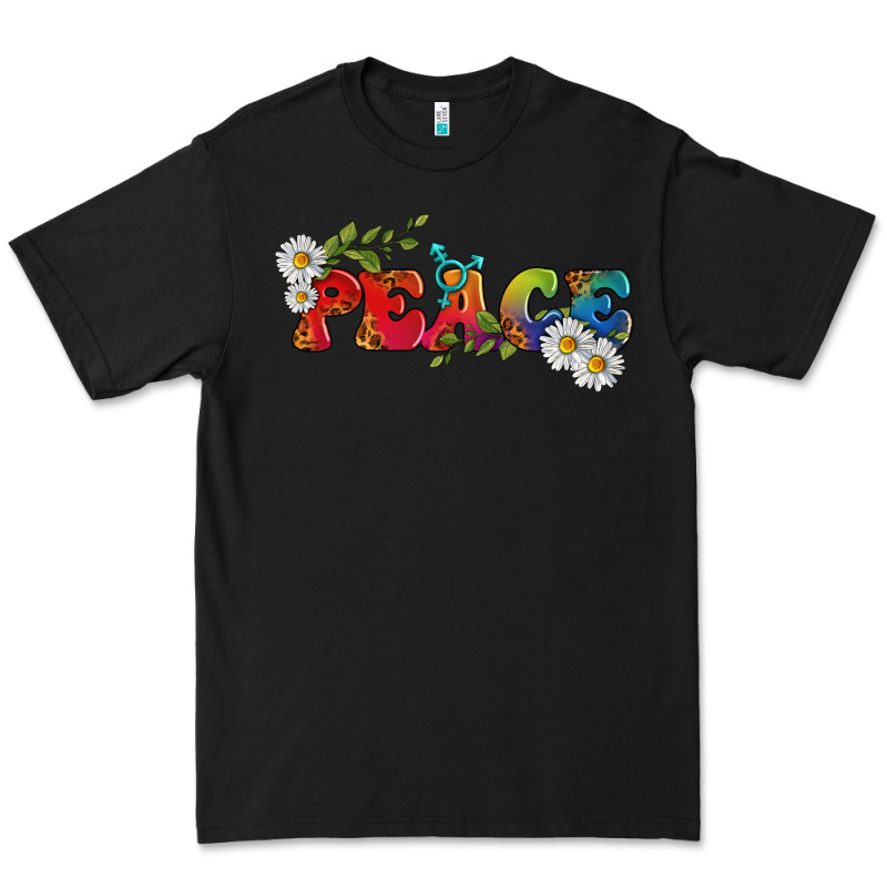 Lgbtq Peace With Daisy Premium Tee by BundleAndBundleShop | Teevron