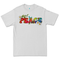 Dove Grey Lgbtq Peace With Daisy Premium Tee - BundleAndBundleShop