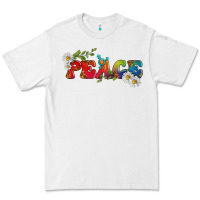 White Lgbtq Peace With Daisy Premium Tee - BundleAndBundleShop