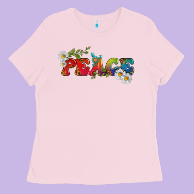 Lgbtq Peace With Daisy Ladies Tee Designed By Bundleandbundleshop