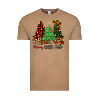 Vintage Coffee merry christmas trees Vintage Tee - NancyCooperArtShop