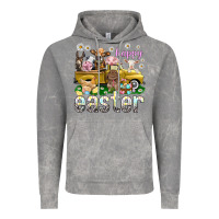 Cloud Rock Happy Easter truck with farm animals Vintage Hoodie - NancyCooperArtShop