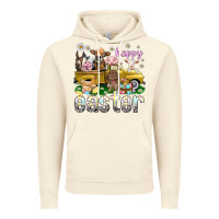 Vintage Artic Happy Easter truck with farm animals Vintage Hoodie - NancyCooperArtShop