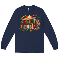 Navy Cinco de mayo crafty granny Long Sleeve Tee - CowGirlArtShop