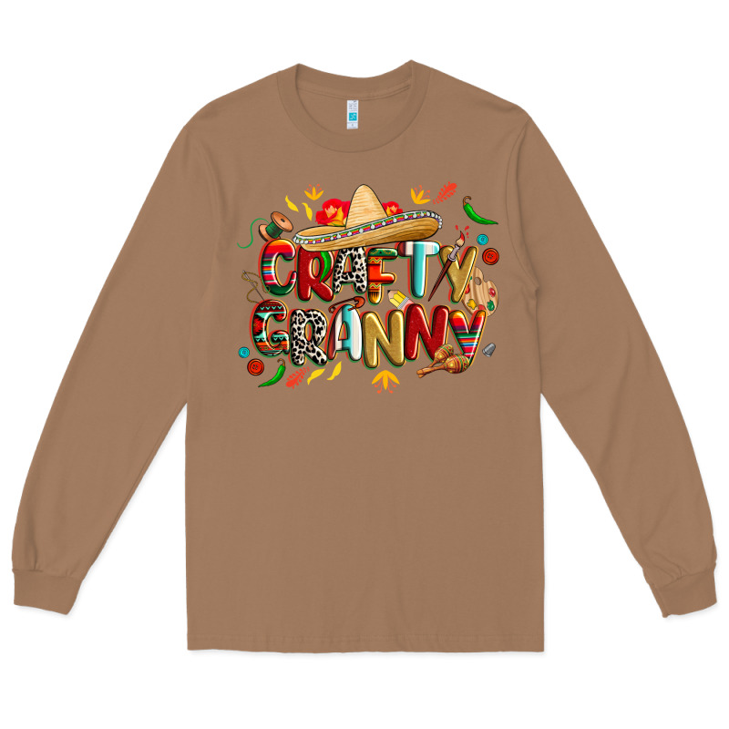 Cinco De Mayo Crafty Granny Long Sleeve Tee by CowGirlArtShop | Teevron