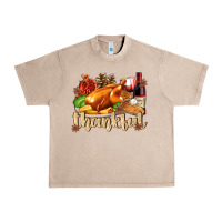 French Oak Thankful with Turkey Urban Heavy Tee - texasbilliewilder