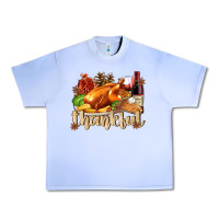 Grape Ice Thankful with Turkey Urban Heavy Tee - texasbilliewilder
