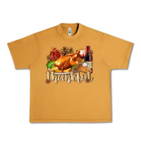 Peanut Butter Thankful with Turkey Urban Heavy Tee - texasbilliewilder
