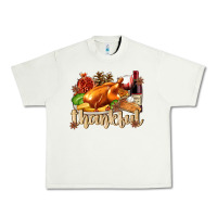 Pistachio Thankful with Turkey Urban Heavy Tee - texasbilliewilder