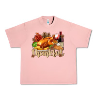 Salmon Thankful with Turkey Urban Heavy Tee - texasbilliewilder