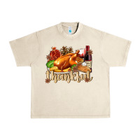Sandshell Thankful with Turkey Urban Heavy Tee - texasbilliewilder