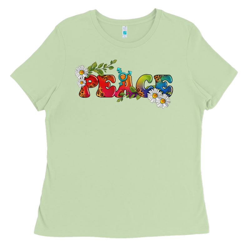 Lgbtq Peace With Daisy Ladies Tee by BundleAndBundleShop | Teevron