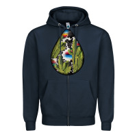 Navy mexican teardrop  3 Zipper Hoodie - BundleAndBundleShop