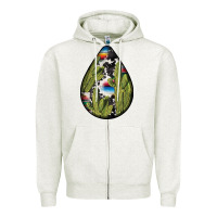 Oatmeal Heather mexican teardrop  3 Zipper Hoodie - BundleAndBundleShop