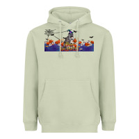 Matcha Happy Halloween Raccon Heavyweight Hoodie - LillyAllenDesigns