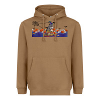 Toasted Coconut Happy Halloween Raccon Heavyweight Hoodie - LillyAllenDesigns