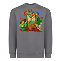 Storm Mexican Cold Drink With Cactus Sombrero And Tequil Heavyweight Sweatshirt - FaDigitalArtStudio