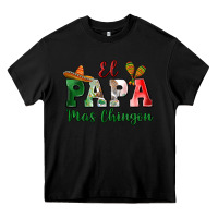 Black el papa mas chingon Heavy Core Tee - MaliasSmallBusiness