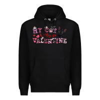 Black my cat is my valentine Premium Hoodie - FaDigitalArtStudio