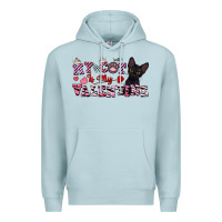 Blue Mist my cat is my valentine Premium Hoodie - FaDigitalArtStudio