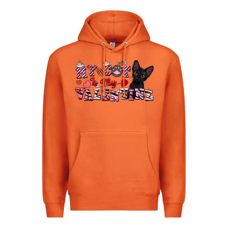 My Cat Is My Valentine Premium Hoodie by FaDigitalArtStudio | Teevron