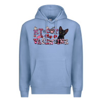 Colony Blue my cat is my valentine Premium Hoodie - FaDigitalArtStudio