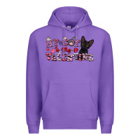 Purple my cat is my valentine Premium Hoodie - FaDigitalArtStudio