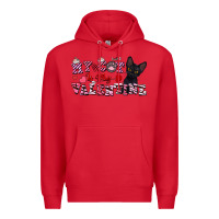 Red my cat is my valentine Premium Hoodie - FaDigitalArtStudio