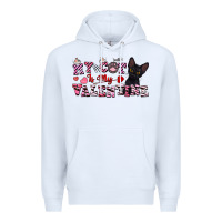 White my cat is my valentine Premium Hoodie - FaDigitalArtStudio