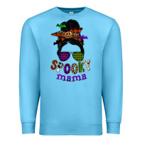 Ocean Blue spooky mama Premium Sweatshirt - SublimationCraftShop