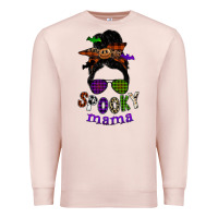 Pale Pink spooky mama Premium Sweatshirt - SublimationCraftShop