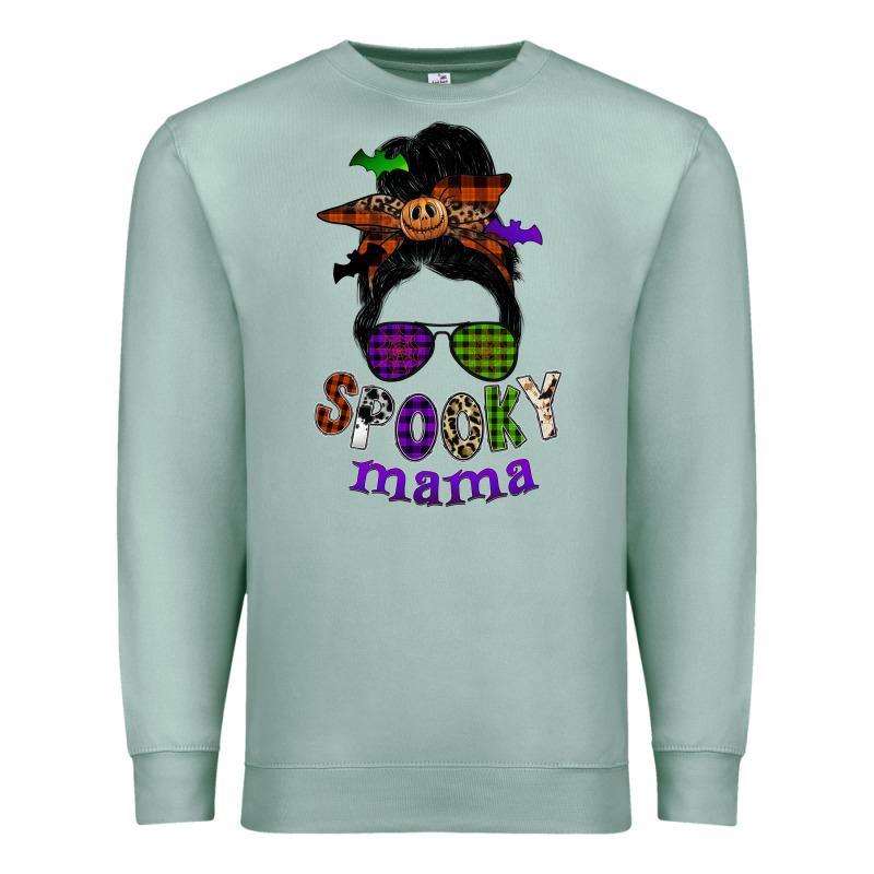 Spooky Mama Premium Sweatshirt by SublimationCraftShop | Teevron