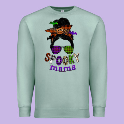 Spooky Mama Premium Sweatshirt Designed By Sublimationcraftshop