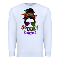 White spooky mama Premium Sweatshirt - SublimationCraftShop