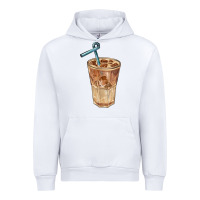 White iced latte Urban Hoodie - BarkalooDesign