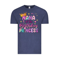 Vintage Denim nana of the birthday princess Vintage Tee - NancyCooperArtShop
