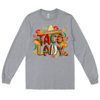 Heather Grey cinco de mayo taco lady Long Sleeve Tee - CowGirlArtShop