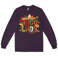 Plum cinco de mayo taco lady Long Sleeve Tee - CowGirlArtShop