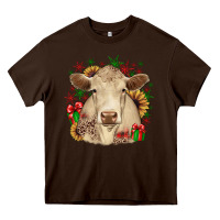 Chocolate Brown christmas charolais Heavy Core Tee - JahusDesignShop